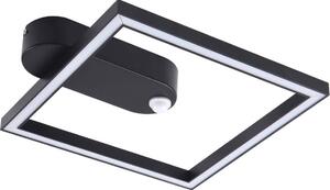 Lindby Plafoniera LED Yulla, 34 cm, nero, sensore