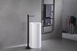 Standarmatur 8046 - Ottone - Miscelatore per lavabo a colonna, colore: nero opaco