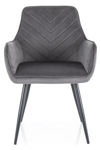Sedia Fig velvet grey Blu14