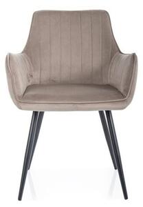 Sedia Apple in velluto beige Blu40