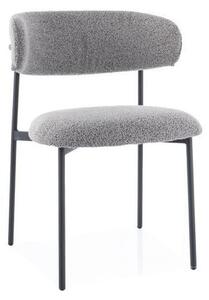 Sedia Elton grigioTap.232/nero