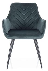 Sedia Fig velluto verde Blu78