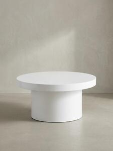 Tavolino da salotto 60x60x30 cm tavolo da divano bianco lucido moderno, tavolo da salotto design rotondo, tavolo da salotto a forma di fungo, tavolino da salotto piccolo