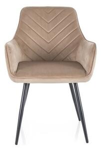 Sedia Fig in velluto beige Blu28