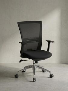 Sedia da ufficio ergonomica: schienale in rete traspirante, forma ergonomica, schienale regolabile, braccioli, base | Kadima Design
