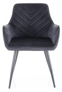 Sedia Fig velluto nero Blu19