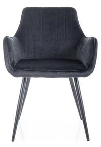 Sedia Apple in velluto nero Blu19