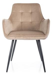 Sedia Lemon velluto beige Blu28