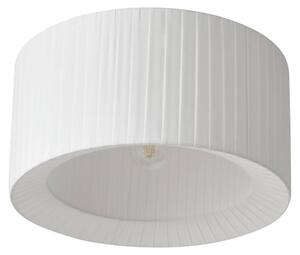 Plafoniera Lindby Virelle, bianco, tessuto, Ø 40 cm, E27