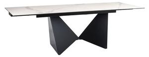 Tavolo allungabile Peterson Ceramic Statuario Venato in bianco/nero opaco - L160-240 cm