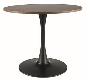 Tavolo rotondo Amadeo II in noce/nero opaco - d90 x h76 cm