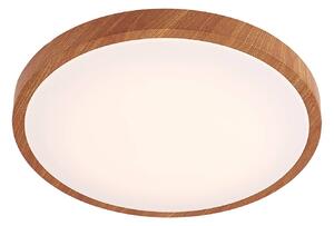 Lindby Plafoniera LED Mynte, Ø42cm, effetto legno, plastica