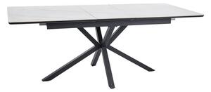 Tavolo allungabile Logan bianco/nero opaco - L160-200 cm