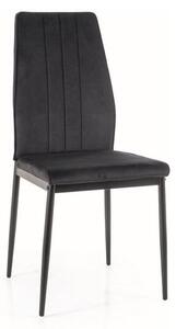 Sedia Atom in velluto nero Blu19