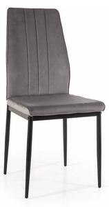 Sedia Atom in velluto grigio Blu14