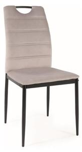 Sedia Rip in velluto grigio chiaro Blu03