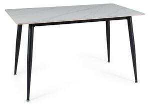 Tavolo Rion effetto marmo bianco - L130xl70xh76 cm