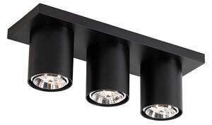 Moderne spot zwart 3-lichts - Tubo