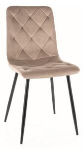 Sedia Jerry velluto beige velluto Blu40