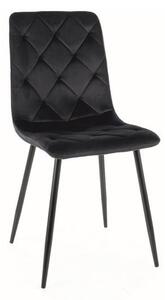 Sedia Jerry velluto nero Blu19