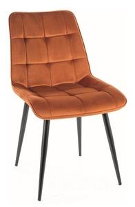 Sedia Chic velluto velluto cannella Blu4215