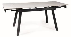 Tavolo allungabile John Ceramica effetto marmo bianco/nero opaco - L120-180 cm