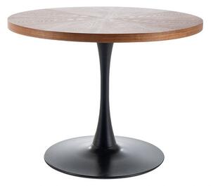 Tavolo rotondo Amadeo in noce/nero opaco - d100 x h76 cm