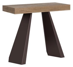 Consolle Allungabile Fino a 1.90 cm DIAMANTE SMALL Dimensioni 90x40xh77 cm estensibile fino a 190 cm 3 Allunghe da 52 cm, gambe ORSO Colore Quercia Naturale