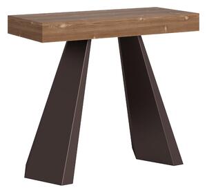 Consolle Allungabile Fino a 1.90 cm DIAMANTE SMALL Dimensioni 90x40xh77 cm estensibile fino a 190 cm 3 Allunghe da 52 cm, gambe ORSO Colore Abete Tinto
