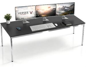 Scrivania / tavolo da conferenza VERSEE VST1 200x60 cm nero - regolabile in altezza, stabile
