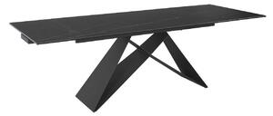 Tavolo allungabile Westin Ceramic Sahara nero/nero opaco - L160-240 cm