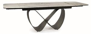 Tavolo allungabile Infinity Ceramic bianco/marrone - L160-240 cm