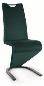 Sedia H-090 velluto verde Blu78 - H106 cm