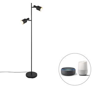 Lampada da terra intelligente nera con 2 Wifi A60 - Stijn