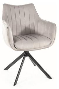 Sedia Azalia velluto grigio Blu03