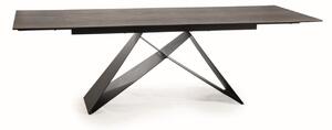 Tavolo allungabile Westin Ceramic LEGNO marrone/nero opaco - L160-240 cm