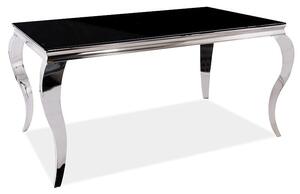 Tavolo Prince in nero/cromo - l90 x l150 x h75 cm
