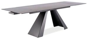 Tavolo allungabile Salvadore Ceramic grigio ANTRACITE/nero opaco - L180-260 cm