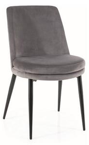 Sedia Kayla velluto grigio Blu14