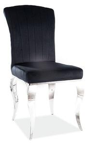 Sedia Prince in velluto nero - H100 cm