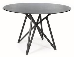Tavolo rotondo Murano in grigio/nero opaco - ø120/h76 cm