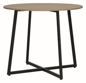 Tavolo Luna in rovere/nero - ø90/h76 cm