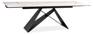 Tavolo allungabile Westin III Ceramic STATUARIO VENATO bianco/nero opaco - L180-260 cm