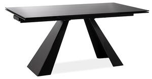 Tavolo allungabile Salvadore nero opaco - L120-180 x l80 cm
