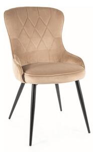 Sedia Lotus velluto beige velluto Blu28