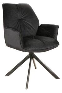 Sedia Boogie II velluto nero Blu19