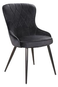 Sedia Lotus in velluto nero Blu19