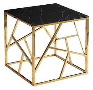 Tavolino da caffè Escada B II effetto marmo nero/oro