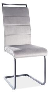 Sedia H441 grigio velluto Tap.93