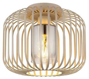 Plafoniera LED, vetro fumé, aste in metallo, sabbia, P 28 cm